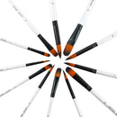 6pcs/set Artist Paint Brushes Two-tone Nylon Tips Artist Paint Brush For Acrylic Oil Watercolor Acrylic Paint Body Face Rock Art