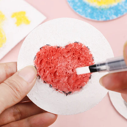 3D Magic Puffy Foam Texture Painting Paper for Kids DIY Drawing Art Educational Craft Sponge Canvas Board Handicraft Toy
