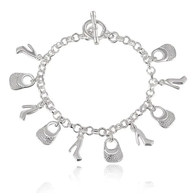 925 Sterling Silver Chain Bracelets for Men Women Braided Rope Male Fashion Jewelry High Quality New 4mm 
