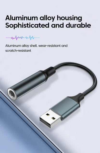 Olaf USB to 3.5mm Audio Jack Adapter USB to 3.5mm Headset/Microphone USB to 3.5 Jack Adapter External Stereo Sound Card For PC