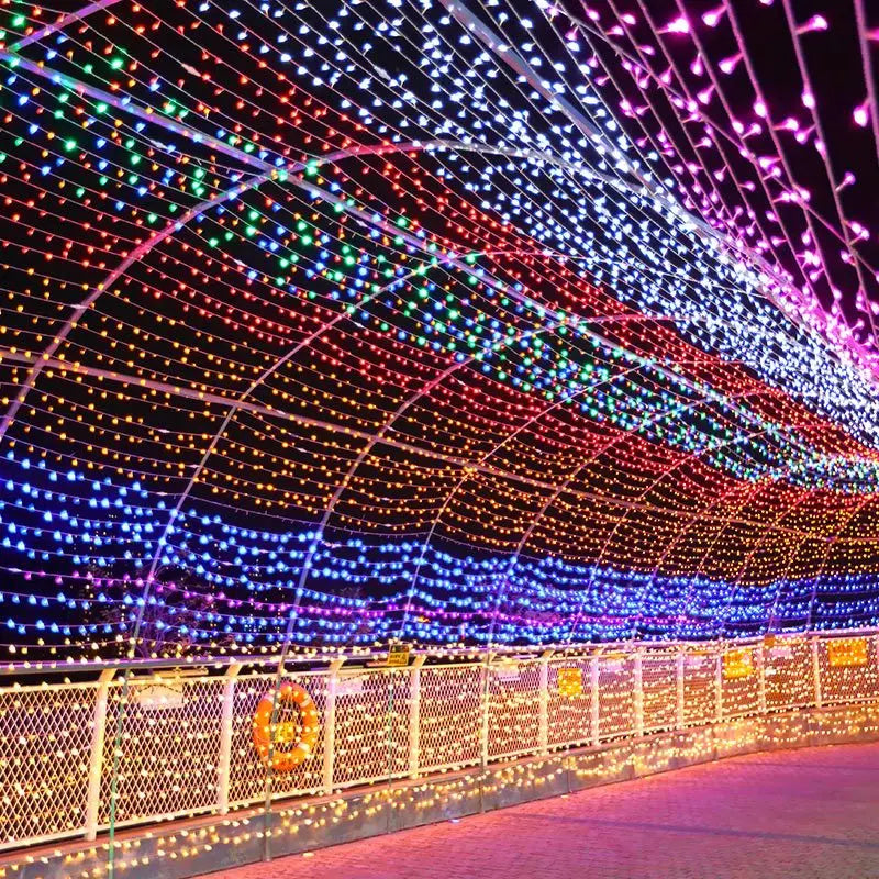 Guirnalda de luces LED de 10 m, 30 m, 50 m y 100 m, para decoración de árbol de Navidad, bodas, luces de hadas impermeables para interior y exterior, 220 V, UE. 