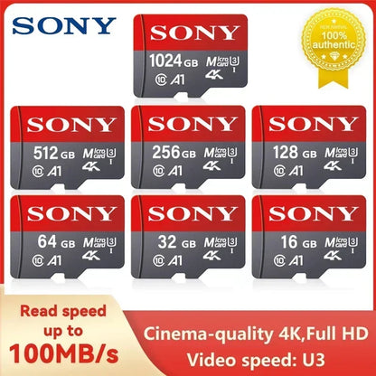 SONY Micro SD Card Mini Memory Card Class 10 32GB 64GB 128GB 256GB U3 4K High Speed Cartao De Memoria Flash Memory TF Mecard C10