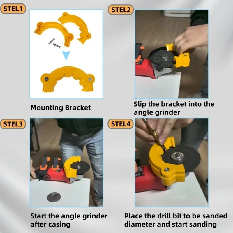 Multipurpose Drill Bit Grinding Sharpener Polishing Grinding Tool 125mm Angle Grinder Powered Tool Parts For 2-13mm Drill Bits
