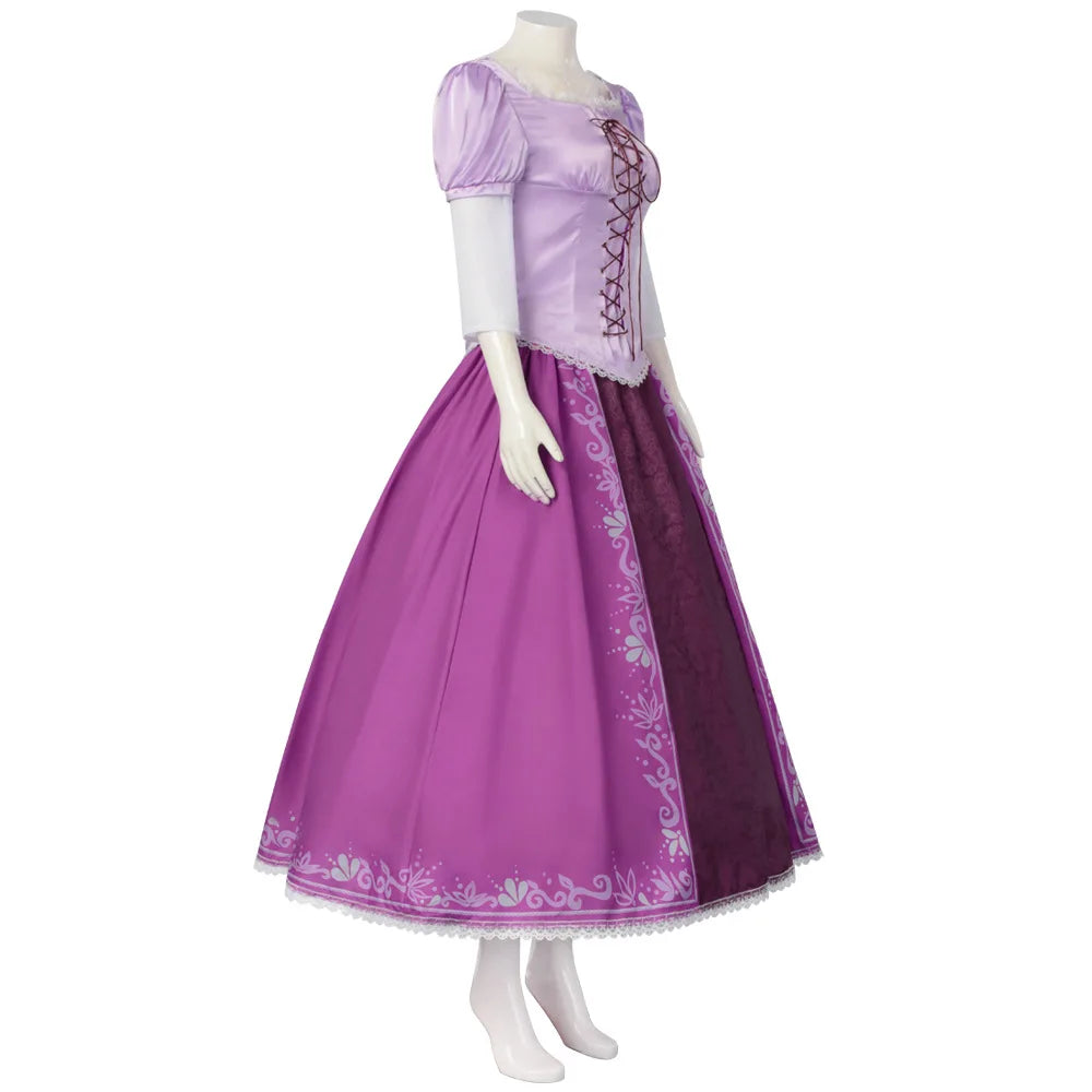 Tangled Rapunzel Cosplay Costume Adult Kid Carnival Uniform Wig Anime Fairy Tale Princess Women Girls Dress Halloween Costumes