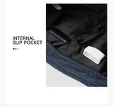 LEE Unisex Utility Canvas Leather Zipper Tote Bag Casual Denim Daily Shopping Handbag Women Men Durable Student School Book Bag