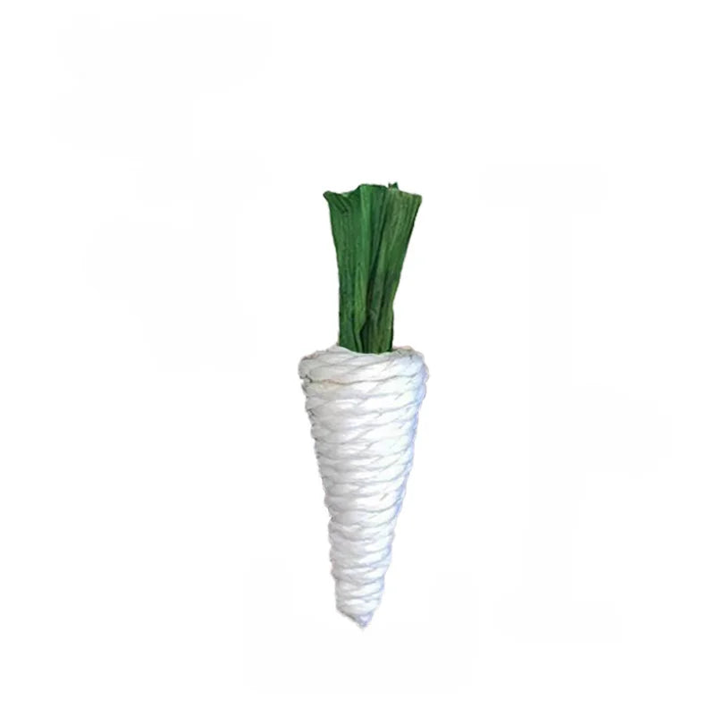 Small Animal Chewing Toys Carrot Eggplant Corn Plant Woven Toy for Rabbit Bunnies Hamster Molars Sticks Pet Toys Pet Accessories