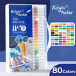 Acrylic marker pen set/12-60 colors/multi-purpose art watercolor pen/quick drying/student painting marker/stationery supplies