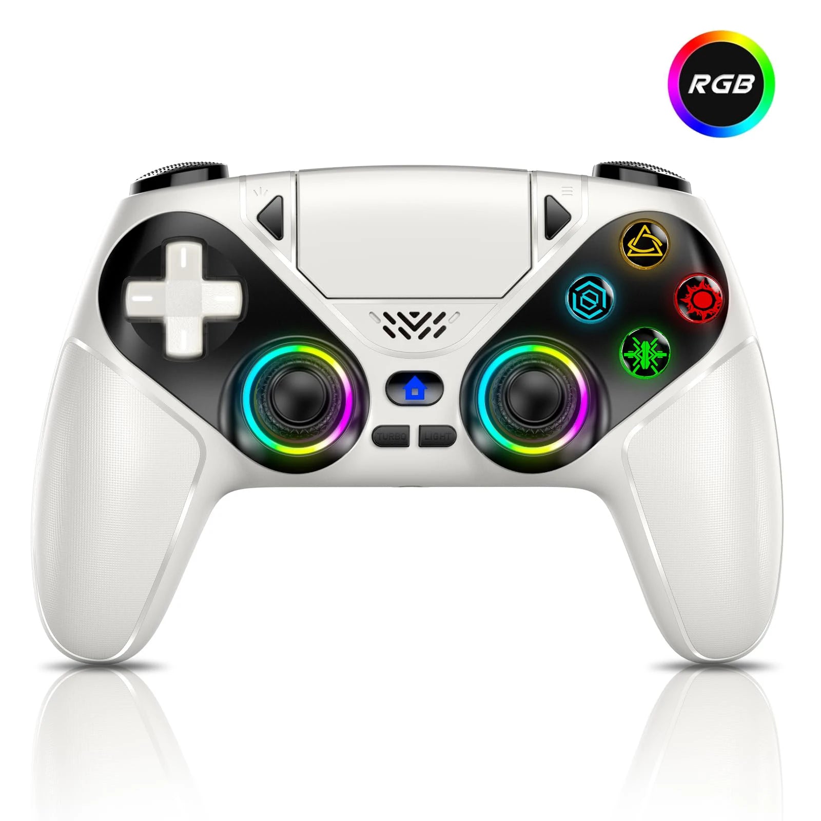 Controller For Playstation 5 PS5/PS5 Pro/Slim/PC Gamepads W/Hall Effect RGB Wireless Game Control Joystick Marco/Turbo Program