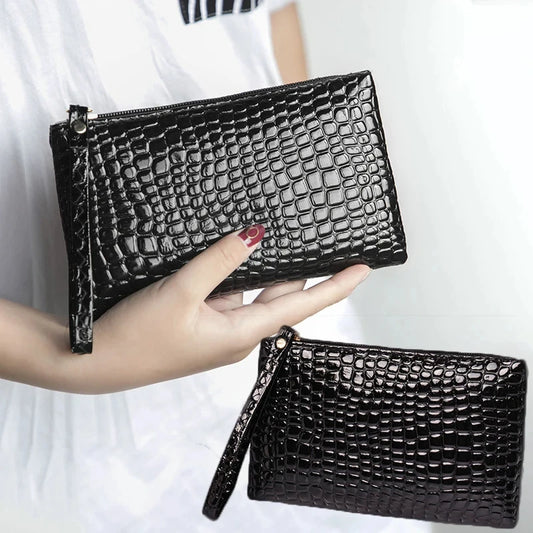 Women Black Cosmetic Bag Zipper Small Makeup Bag Traveling Neceser Ladies Cosmetics Clutch Purse Toiletry Organizer Case Pouch