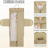 1pc Foldable Women's Travel Convenient Carry-on Clothing Bag Large PU Leather Duffel Bag Women's Business Travel Bag