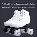 Adult Double-Row Roller Skates, Men's and Women's Flashing Four-Wheel Skates, Fancy Rink Professional Adult Skates