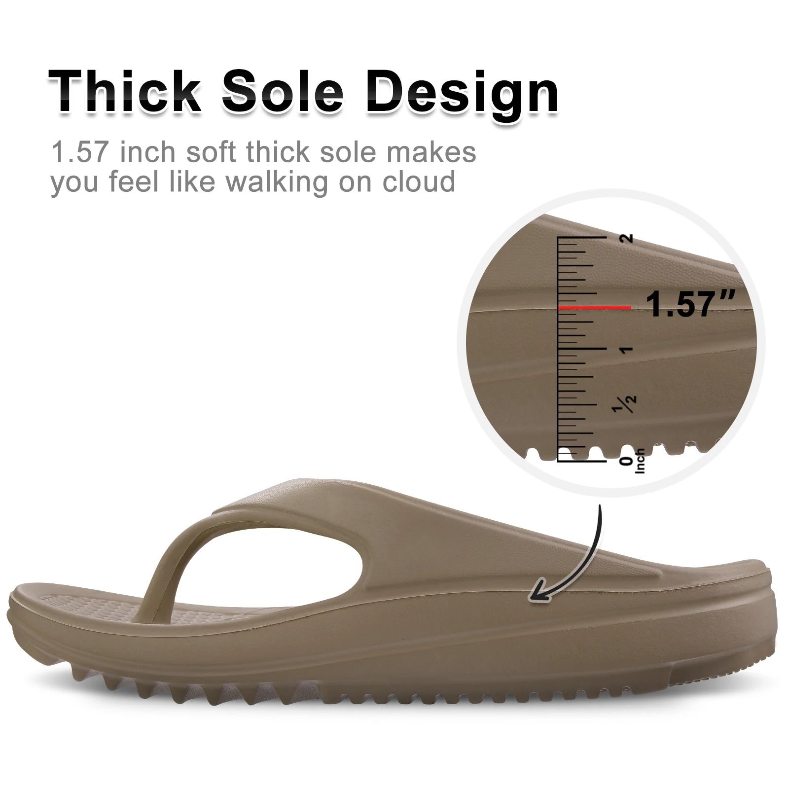 Evshine Recovery Flip Flops Pillow Soft Summer Beach Shoes New Women Summer Slippers Orthopedic Sandals For Women Arch Support