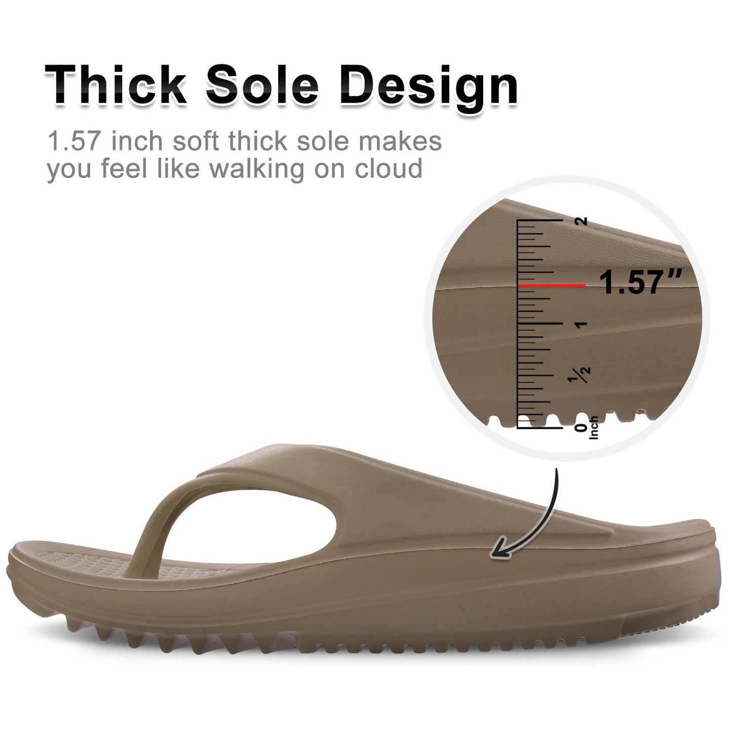 Evshine Recovery Flip Flops Pillow Soft Summer Beach Shoes New Women Summer Slippers Orthopedic Sandals For Women Arch Support
