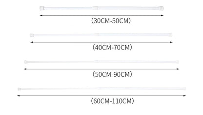 30-110CM Multi Purpose Spring Loaded Extendable Telescopic Curtain Pole Tension Rail Net Voile Pole Net Rods Curtain Telescopic