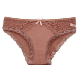 Conjunto de 5 bragas de encaje sexys de tiro bajo para mujer, lencería de algodón, novedad
