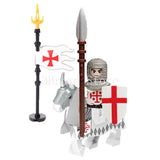 MOC Medieval Building Blocks Castle Knight Western Cowboy Historical Army Cavalry Horse Soldier Gun Kid Toy Gift Brick DIY S040
