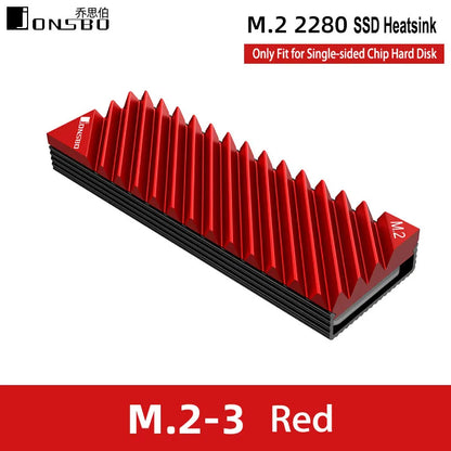 JONSBO M.2 2280 Solid State Hard Disk Aluminum Heatsink with Thermal Pad for m2 Desktop PC Thermal Gasket PC Accessories