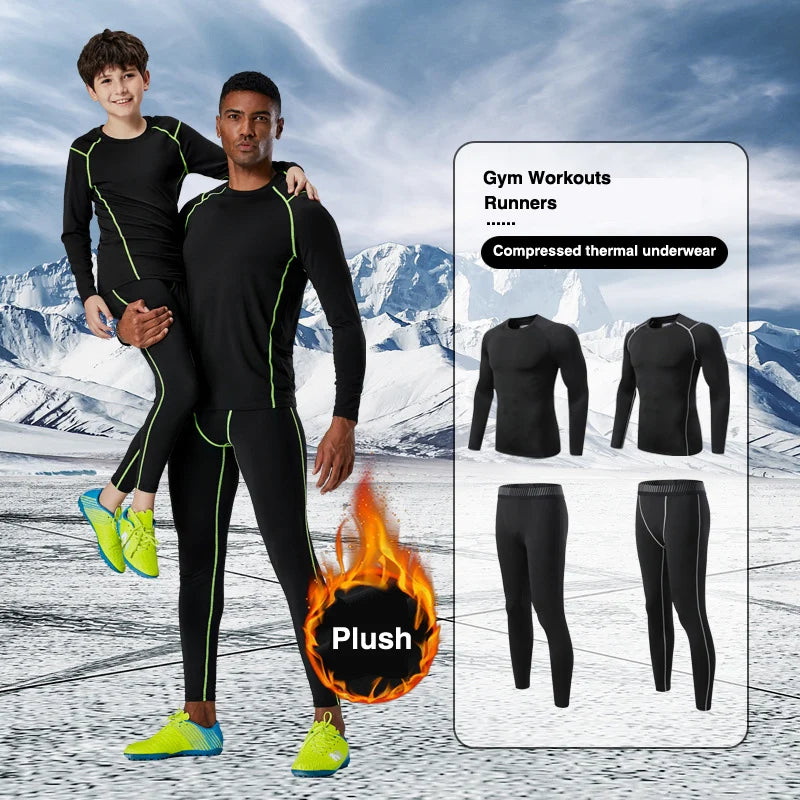 Ropa interior térmica de cuello alto para hombre, conjuntos de Calzoncillos largos de lana, calefacción térmica cálida, conjuntos de ropa interior térmica gruesa para invierno