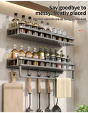 Aluminum Kitchen Rack Kitchen Shelf Toilet Storage No Drill Hanging Rack Bathroom Organizer Hang on the Wall Kitchen