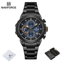 NAVIFORCE Original Watch for man 2025 New Stainless Steel Waterproof Chronograph Classic Quartz Wristwatch Brand Men Watch Gifts