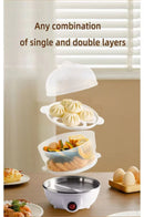 Multifunctional Electric Egg Boiler Single Double Layers Egg Cooker 110V/220V Mini Steamer Poacher Kitchen Cooking Machine