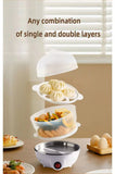 Multifunctional Electric Egg Boiler Single/Double Layer Egg Cooker 110V/220V Mini Steamer Poacher Kitchen Cooking Machine