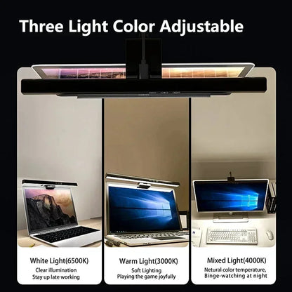 33cm 50cm led tela do computador luz pendurada lâmpada de mesa usb plug in monitor barra luzes regulável 3 cores escritório estudo lâmpada leitura