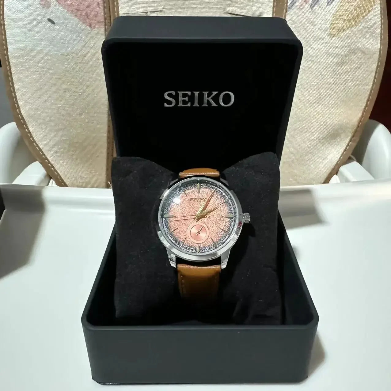 SEIKO Exquisite Dial Men's Watch Quartz Movement Creative Four Needle Dial High Quality Comfortable Fine Leather Multifunctional