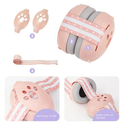 Baby Ear Protection for Babies Toddlers Elastic Noise Reduction Earmuffs Baby Headphones Against Hearing Damage Improves Sleep