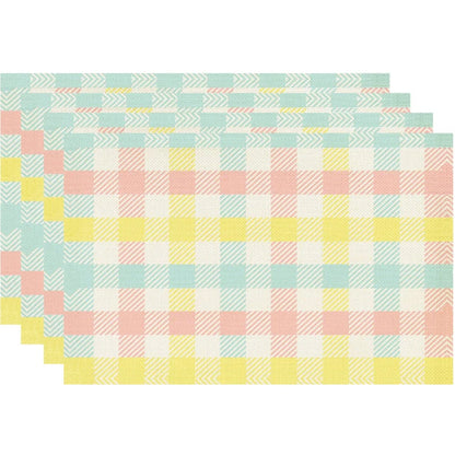 4Linen Placemats Abstract Geometric Pattern Kitchen Decor Decorative Accessories Ableware Pads Room Dining Table Decor