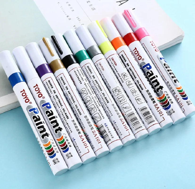 Marcador impermeável do pneu de carro, Caneta de pintura, DIY Art ferramenta de desenho para BMW E46, E49, F30, F80, E36, E46, E93, E92, F34, F31, Z4