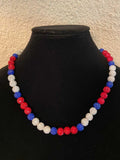 Bling Baseball Necklace for Men Rhinestone Beaded Ball Necklace Baseball Players Lovers Inspired Jewelry