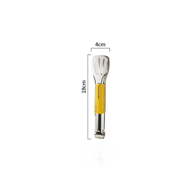 Pinzas de acero inoxidable para alimentos, utensilios de cocina, herramienta de cocina para bufé, pinza anticalor para pan, pinza para repostería, para postres, ensaladas y barbacoas.