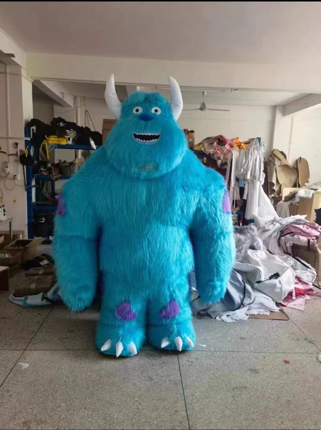 MINISO 2028 Blue Lilo & Stitch mascot costume cartoon character 2m/2.6m Inflatable Walking Blue Stitch Mascot Costume