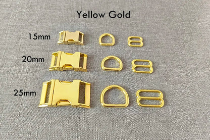 1Set Strong Hardware Metal Straps Slider D Ring Release Belt Buckle For Cat Pet Dog Collar Harness Paracord Sewing Accessory
