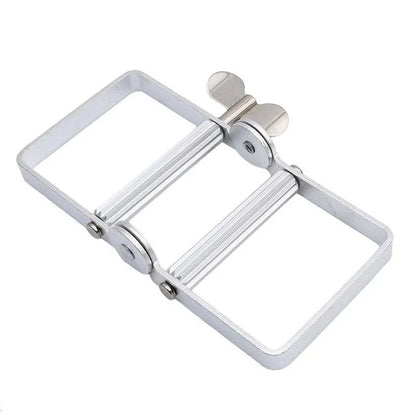 Dispensador manual de pasta de dientes, tubo de aluminio plateado, accesorios para tinte de cabello, herramientas para exprimir. 