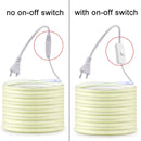 220V Led Strip with ON/OFF Switch Waterproof COB LED Strip 220V Flexible Ribbon for Room Bedroom Kitchen Outdoor Garden Lighting