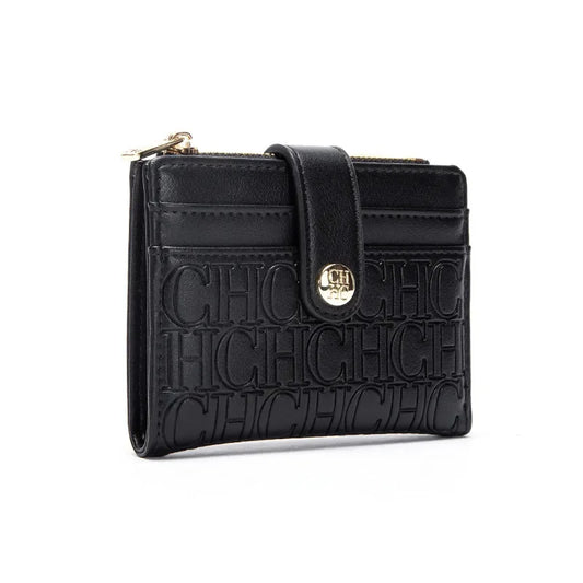 CH Luxury Brand Retro Design Business Card Holder Fashion Button Classic Folding Wallet Compact and Lightweight Women's Square Bag