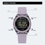 NAVIFORCE NF7108 Casual Wild Ladies Watch 50m Waterproof LCD Digital Display Electronic Silicone Strap Female Clock