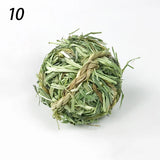 10 Styles 7CM Chewing Braided Ball Guinea Pig Rabbit Hamster Small Animal Play Pet Interactive Chew Toy Natural Grass Ball