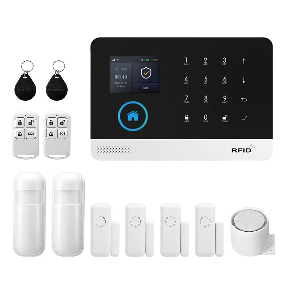 PGST 4G WiFi Alarm System Security Protection Tuya Alexa Smart Life Home Automation Motion Sensor Alarm Security System Kit Set