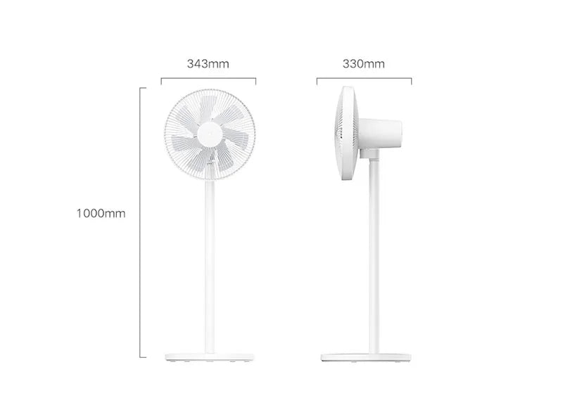 XIAOMI MIJIA Floor Fan,7 Blade,Adjustable wide-angle 90°,Home Fan For Living room,Support Connect MI HOME APP Wired Fan