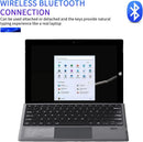 Teclado inalámbrico compatible con Bluetooth con panel táctil retroiluminado compatible con Surface Pro 3 4 5 6 7 Go 1 2 3 para viajes de negocios