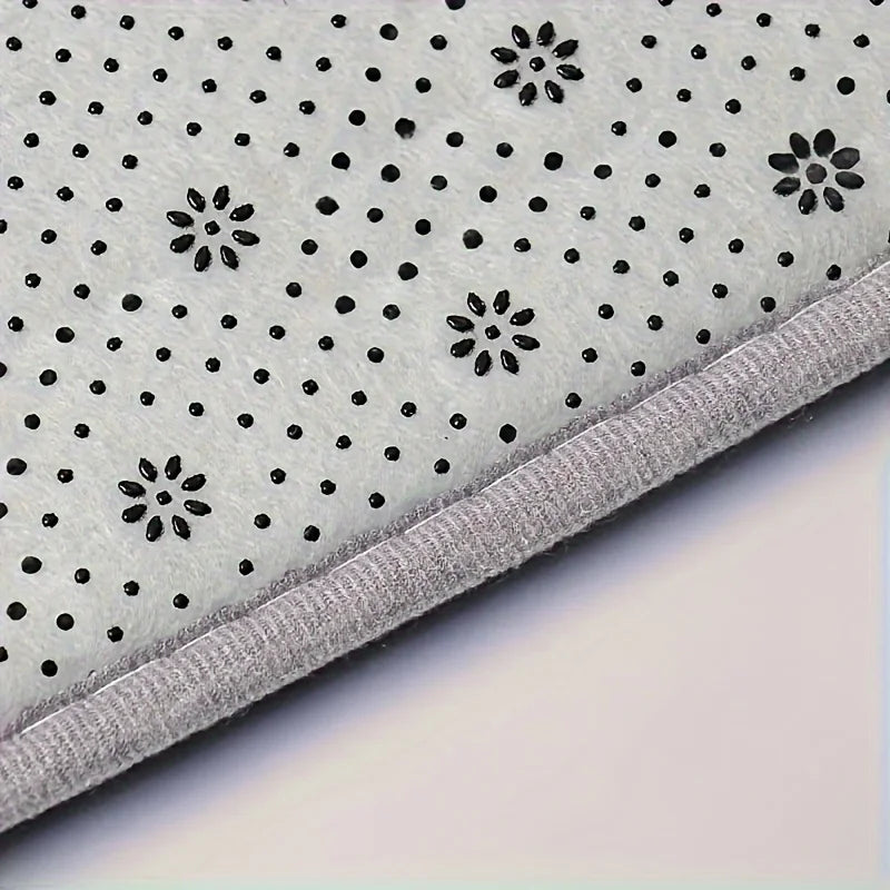 Thickened light luxury bathroom absorbent floor mat non-slip mat shower room soft foot mat entrance mat