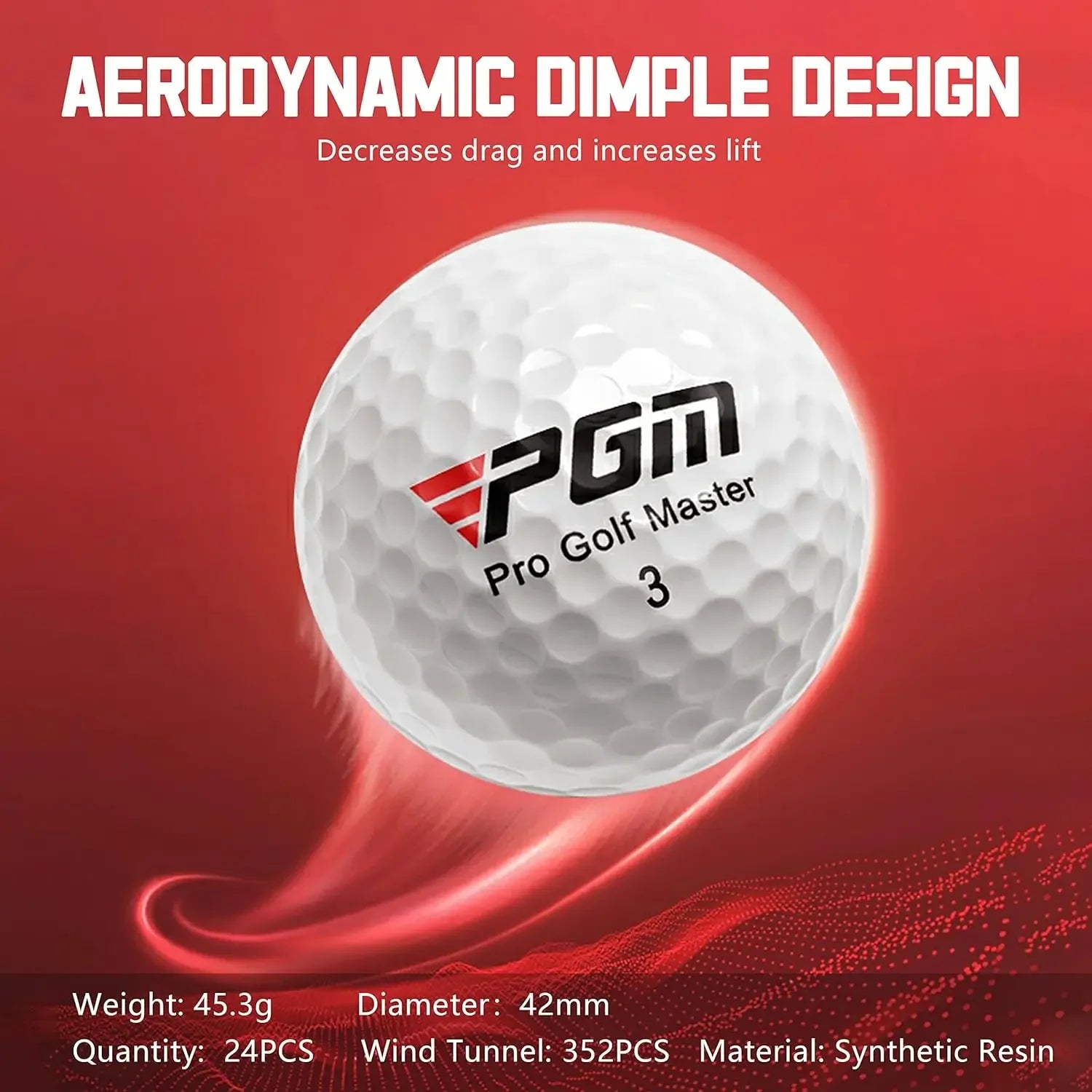 1/3/5/10pc Golf Practice Ball, High-Quality 3 Layer Ball for Competition Sports, 42.6mm Professional High Elastic Rubber Golf Ball