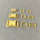 1Set Strong Hardware Metal Straps Slider D Ring Release Belt Buckle For Cat Pet Dog Collar Harness Paracord Sewing Accessory