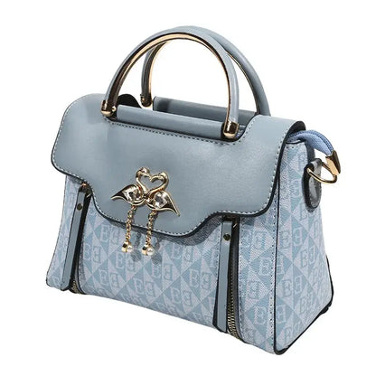 Ladies' handbag 2026 new fashion trend embossed plain style versatile casual shoulder crossbody bag.