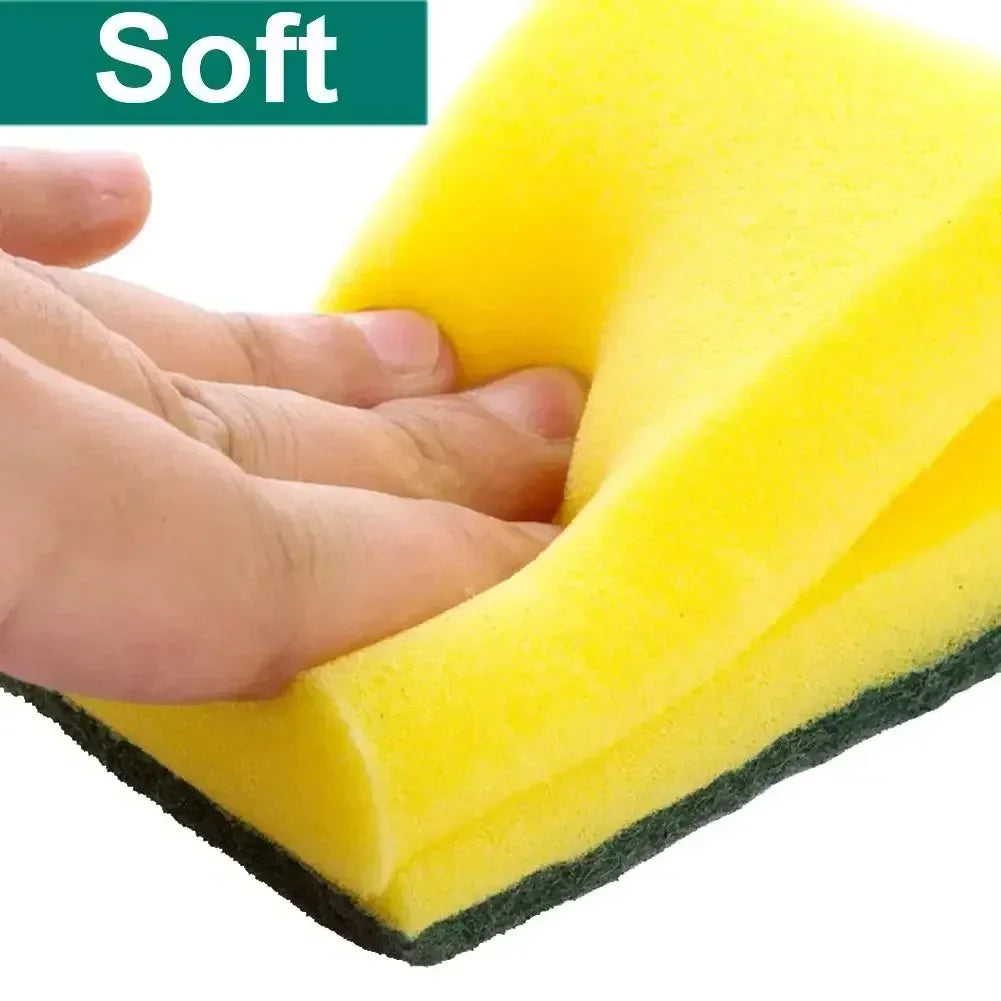 100/1 pçs cozinha lavar louça esponja macia absorvente limpo esfregar pote ferrugem esfregão remoção kits escova de limpeza doméstica esponja