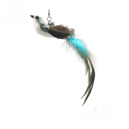 Varita de pájaro/pluma para gato con campana y potente ventosa, manos libres, juguetes interactivos para gatos, ejercicio de caza de gatitos, productos para mascotas