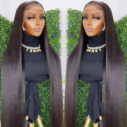 Hd Lace Frontal Wig 13x6 13x4 Lace Front Wig Human Hair 30Inch Bone Straight Transparent Lace Human Hair Wigs 4x4 HD Closure Wig